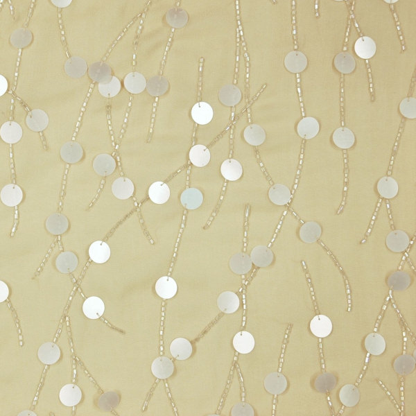 Blush Embroidered Fish Net Silver Mylar Fabric Sold by the Yard Gown B –  GENERAL TEXTILES INC DBA SMART FABRICS