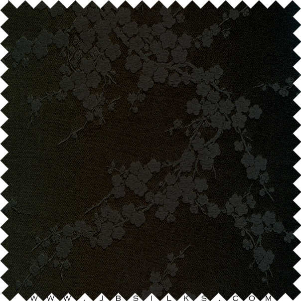 Silk Brocade Fabric 1080 color 199 Black by JB Silks