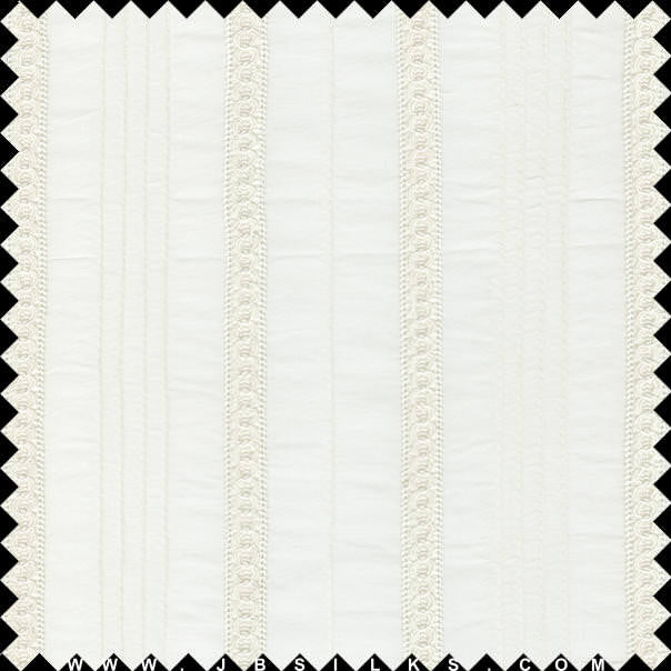 Novelty Ribbon Silk Yarn Dyed Shantung Doupioni Fabric JB261 color 101 Light Ivory wide width by JB Silks