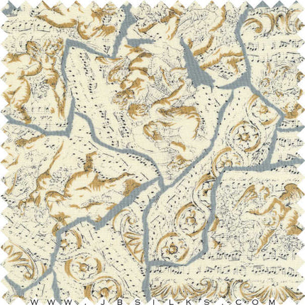 Printed Silk Broadcloth Fabric 464D by JB Silks