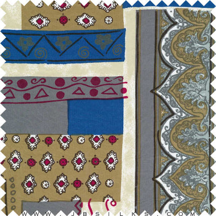 Printed Silk Habotai Fabric 369 by JB Silks view A