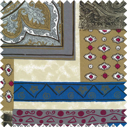 Printed Silk Habotai Fabric 369 by JB Silks